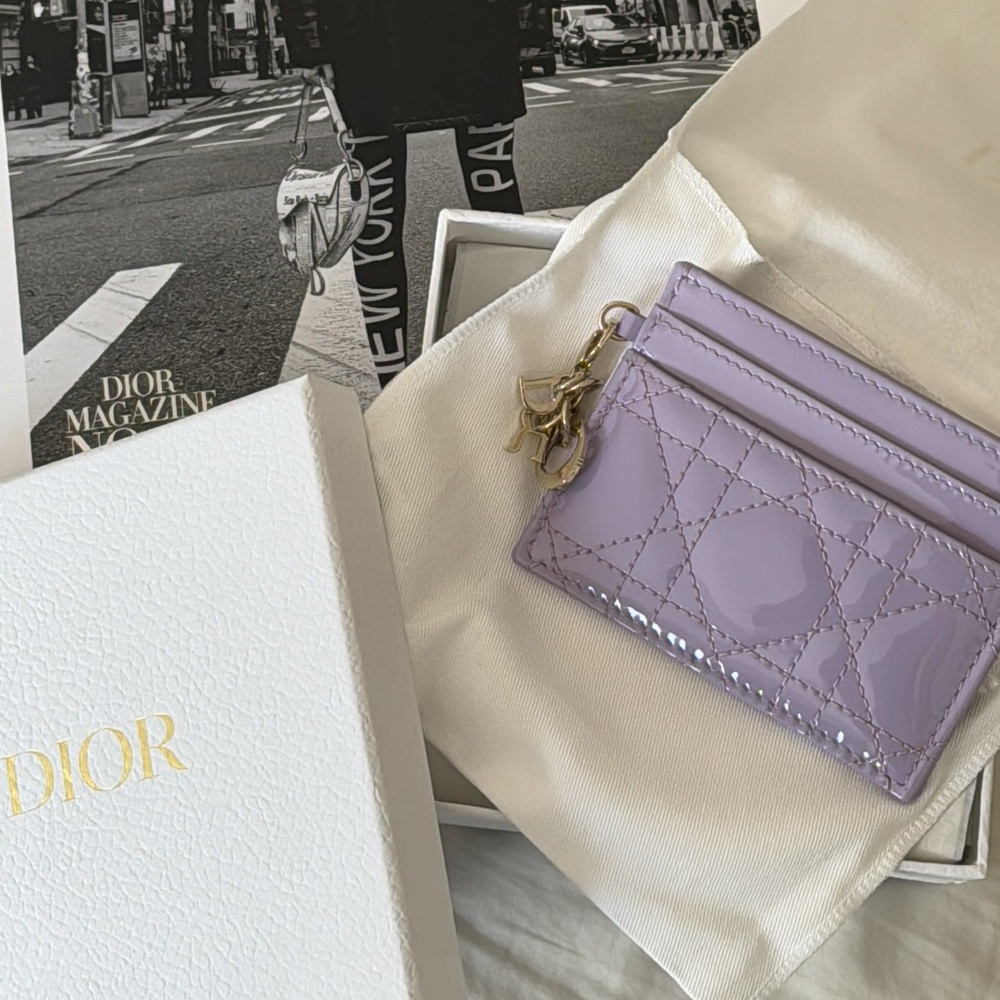 Dior Lady Dior Freesia Card Holder